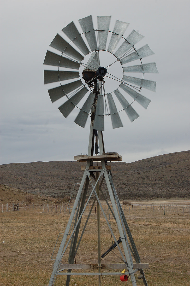 Mill, fältet, Chubut, landskap, Patagonia