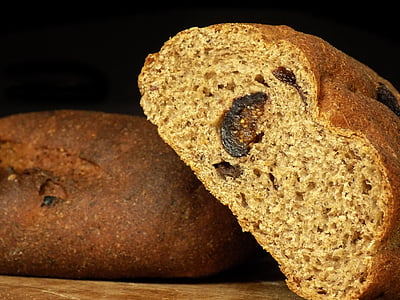 bread of flour of flax, linen, bread, bakery, artisan bread, food, slice