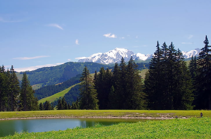 france, alps, mountain, mont blanc, hiking, solitude, lake