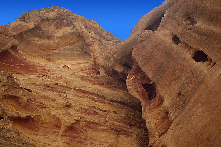 Petra, pared de roca, Cañón, el rojo, el colorido, Siq, Jordania