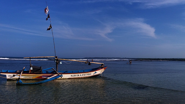 bateau, Indonésie, Fisher, mer, Marine, ujunggenteng, port
