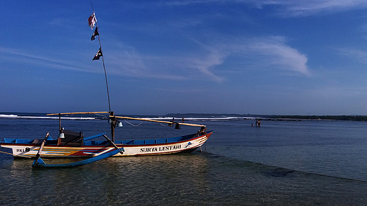 boat, indonesia, fisher, sea, marine, ujunggenteng, harbour