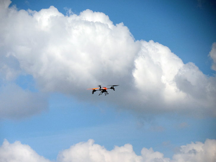 Quadrocopter, Drone, fjärrstyrda, fluga, modell, quadricopter, Aerial videography