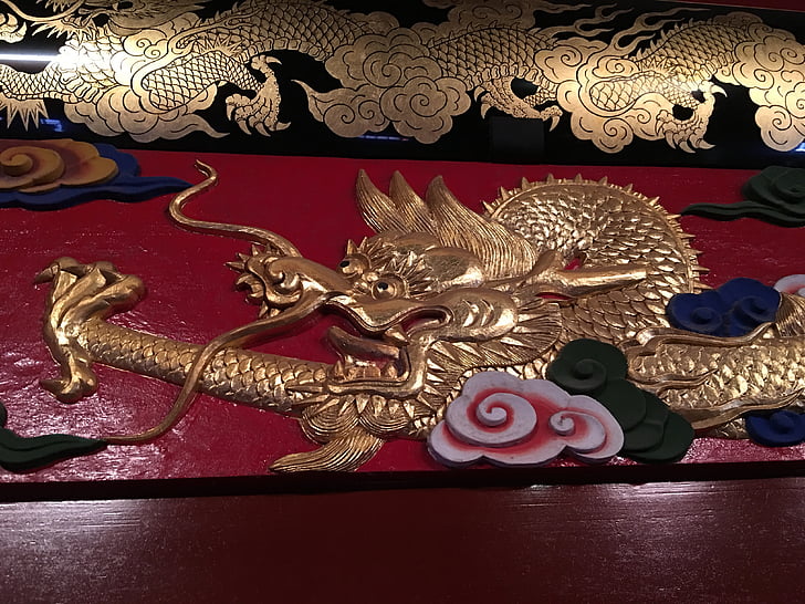 decoración del trono, Dragón de Okinawa, Dragón, Dragón de trono