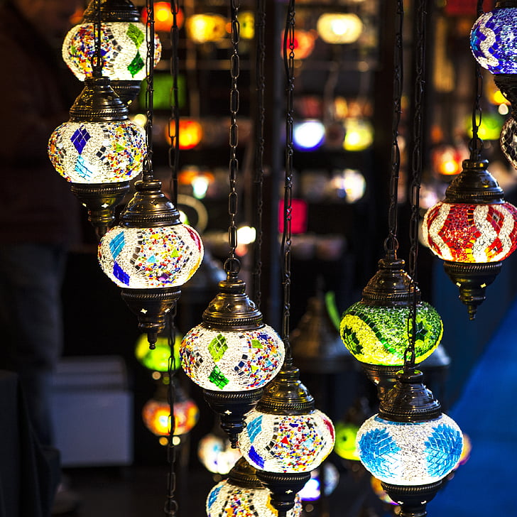 christmas market, christmas, crafts, light, lamps, colourful, glass cup