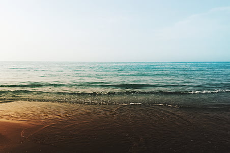pláž, Horizont, oceán, písek, Já?, přímořská krajina, pobřeží