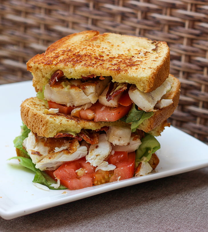 sandwich, blt, seafood, bacon, food, toasted, lunch
