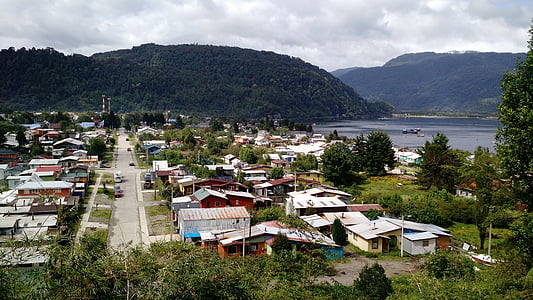 Puerto cisnes, Aysén regija, Čile, Patagonija