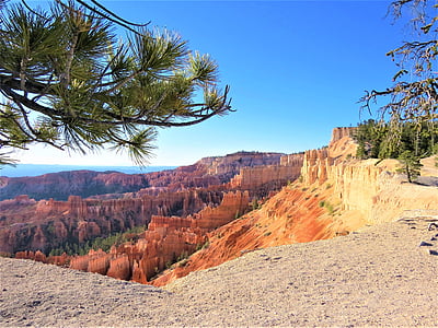 Bryce canyon, piesze wycieczki, Utah, krajobraz