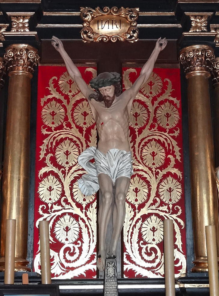 Bydgoszcz, Catedral, Creu, altar, crucifix, Sant, Jesús