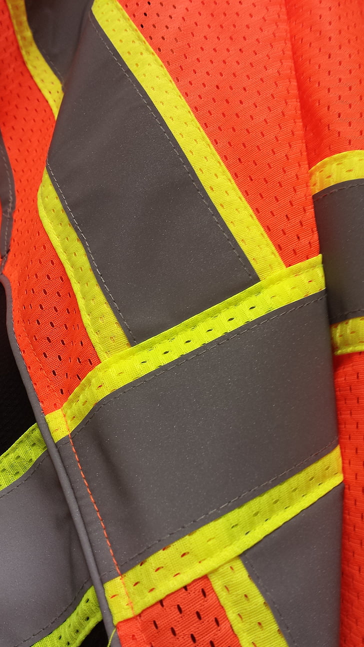 safety, vest, orange