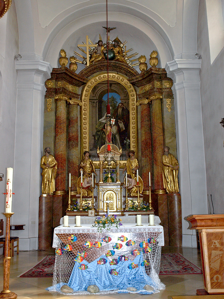Leutkirch, anna de HL, Iglesia, altar, Austria, interior, religiosa