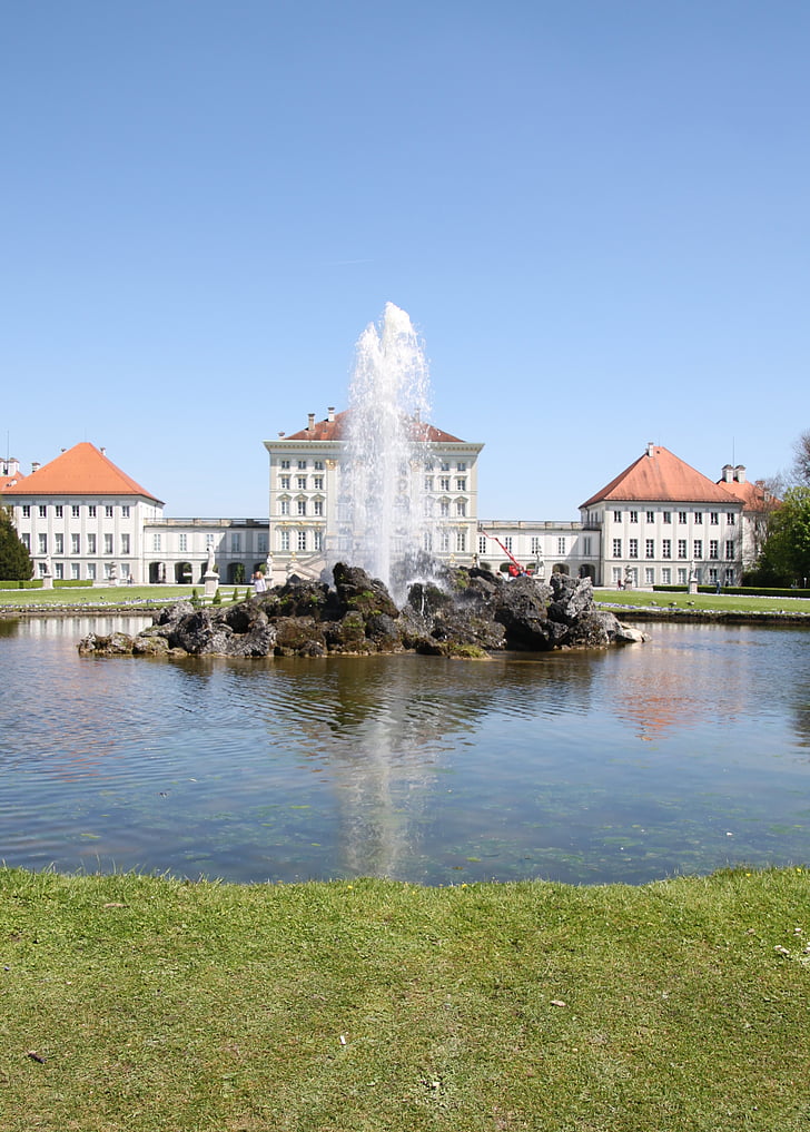 hrad, Nymphenburg, Mníchov, Bavaria, zámok nymphenburg, Nymphenburg palace, Nemecko