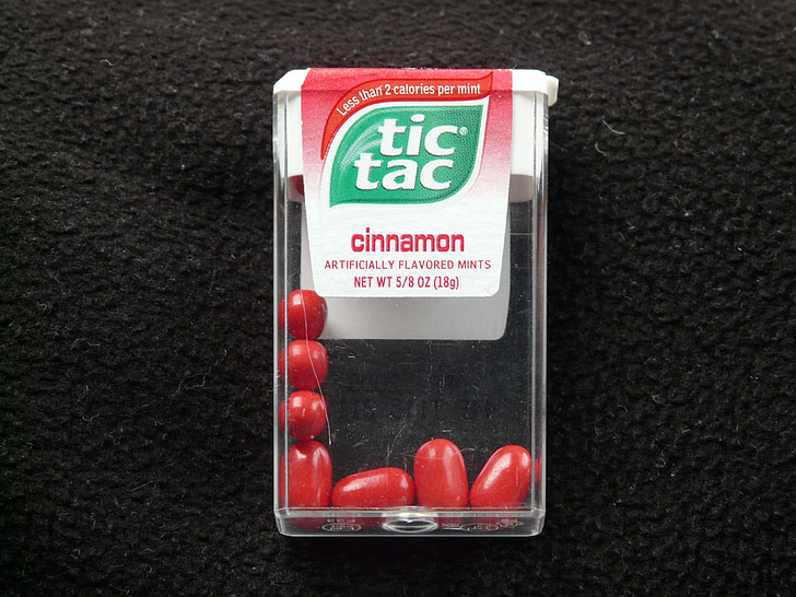 tic tac, lutschdragées, dragees, sweetness, red, cinnamon, fresh cinnamon