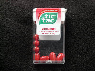 tic tac, lutschdragées, ドラジェ, 甘さ, 赤, シナモン, 新鮮なシナモン