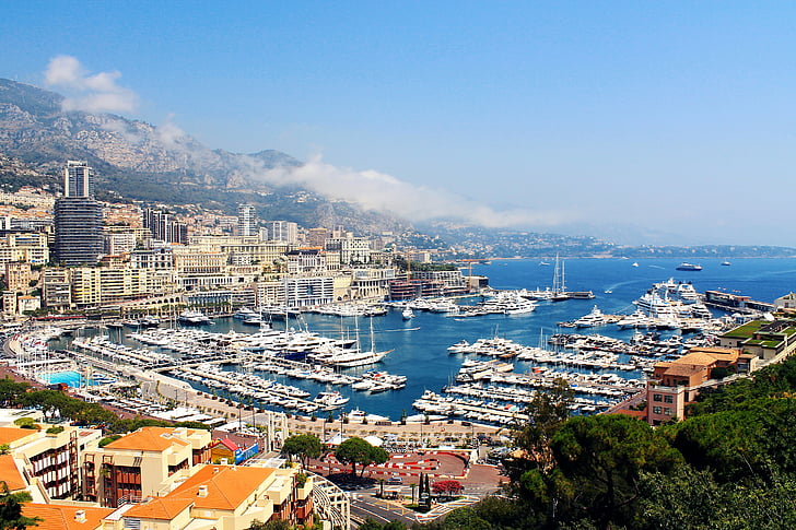 Monaco, grad, zaljev, Europe, Francuska, mediteranska, francuski