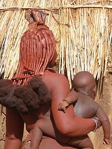 Himba, Namibie, Afrika, vajíčko, subsaharská Afrika, domácí, dítě