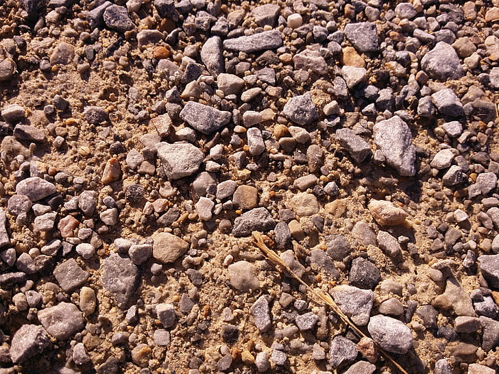 gravel, dirt, stones, ground, outdoors, road, rock