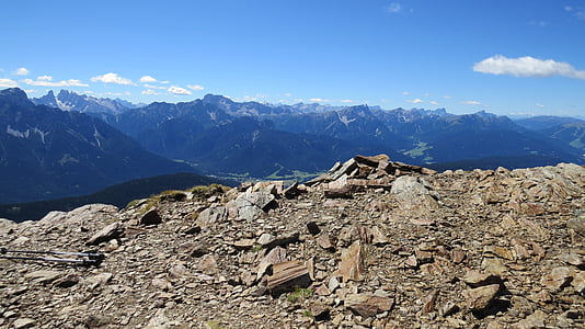 Dolomiterna, bergen, södra tyrol, alpint panorama