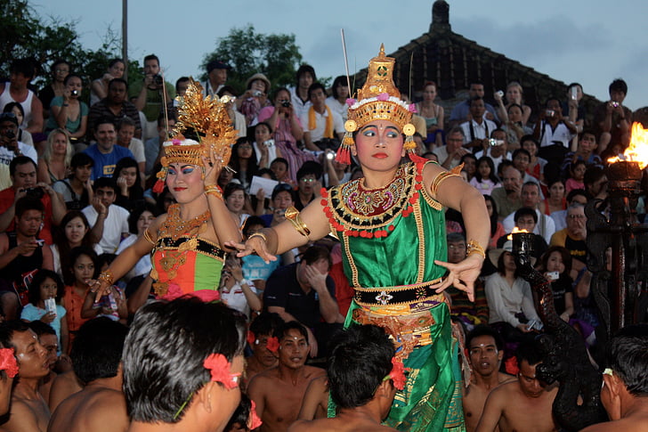 ketchak 댄스, 발리, 댄스, 인도네시아, 발리 댄스, 댄스 사이드쇼, 힌두교