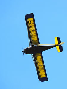 aeromobili, aereo, piccolo aereo, volo, nuvole, volare, giallo