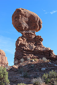 balancing rock, formation, national, park, landscape, stone, balanced