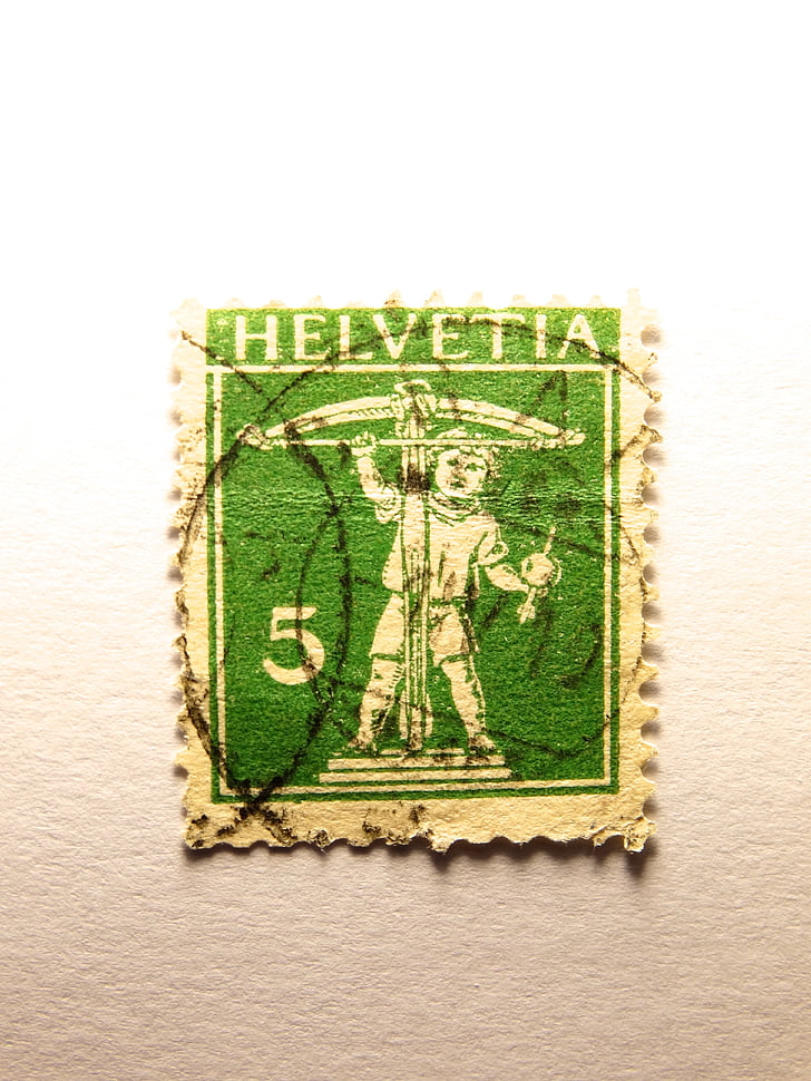 segell, Suïssa, centime, correu