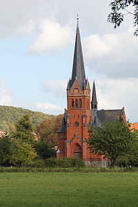 교회, 건물, 독일, 타워