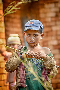 крайна бедност, Мадагаскар, дете, бедните, лошо момче, култури, местната култура
