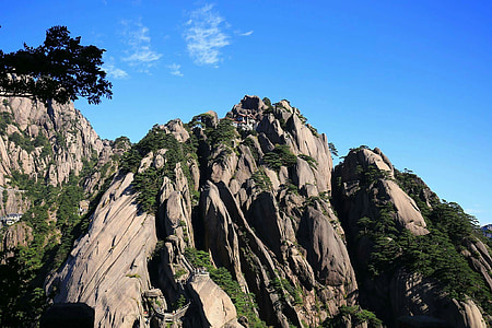 China, Huangshan, montanhas, natureza, montanha, Rock - objeto, paisagem