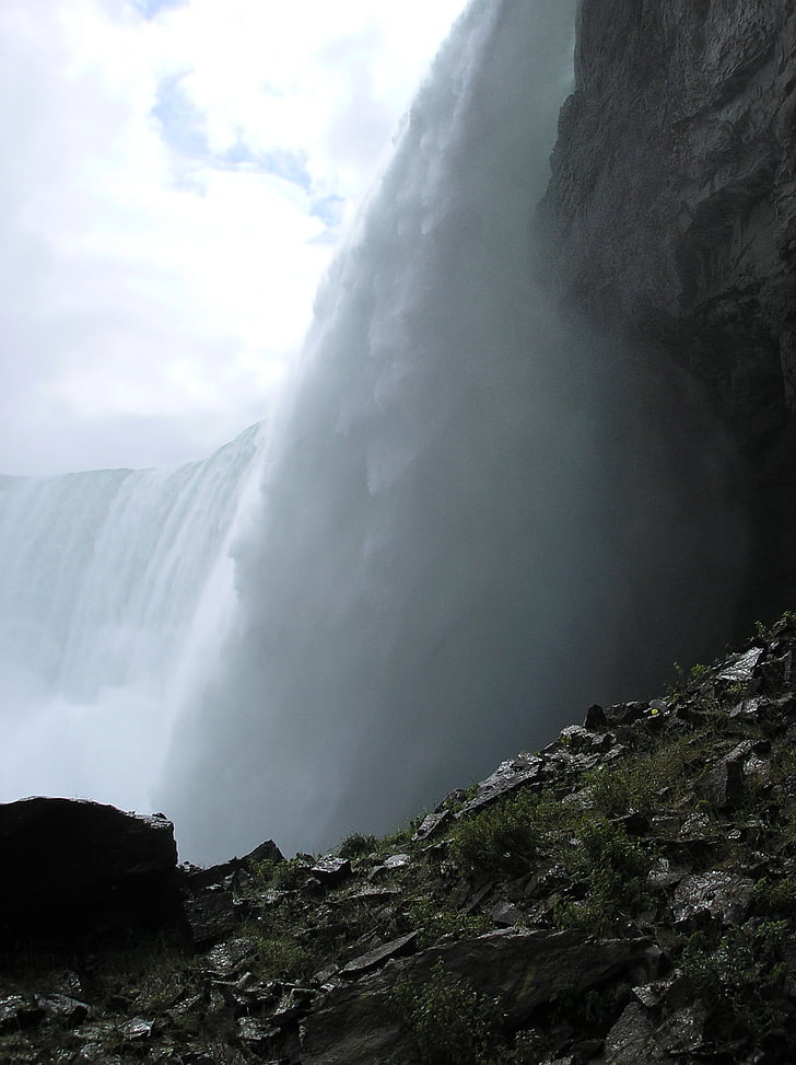 Niagara, Falls, portre, sis, Akış, ıslak, Kanada