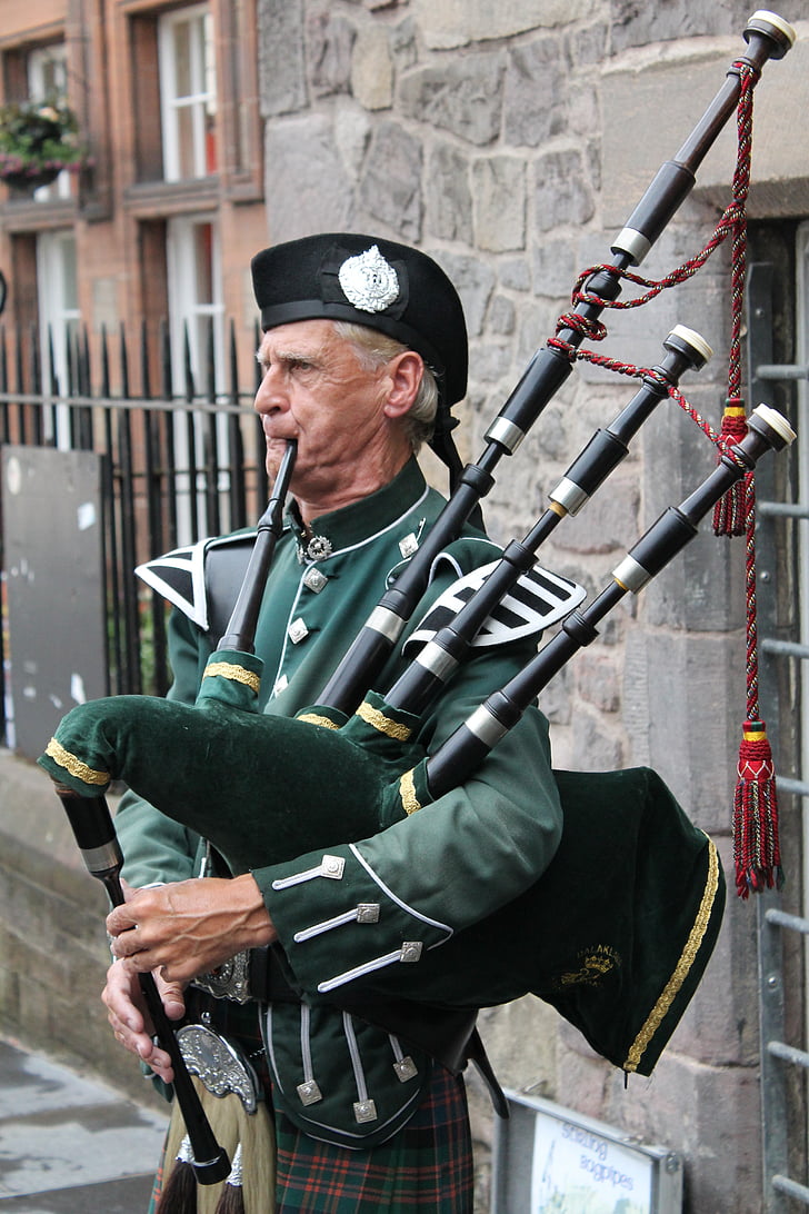 gajdy, Highlander, muž, ľudské, osoba, hudobný nástroj, Škótsko