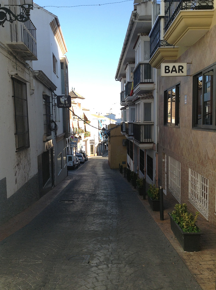 bar, gyde, Street, mørk gyde, Torrox, Spanien, spansk