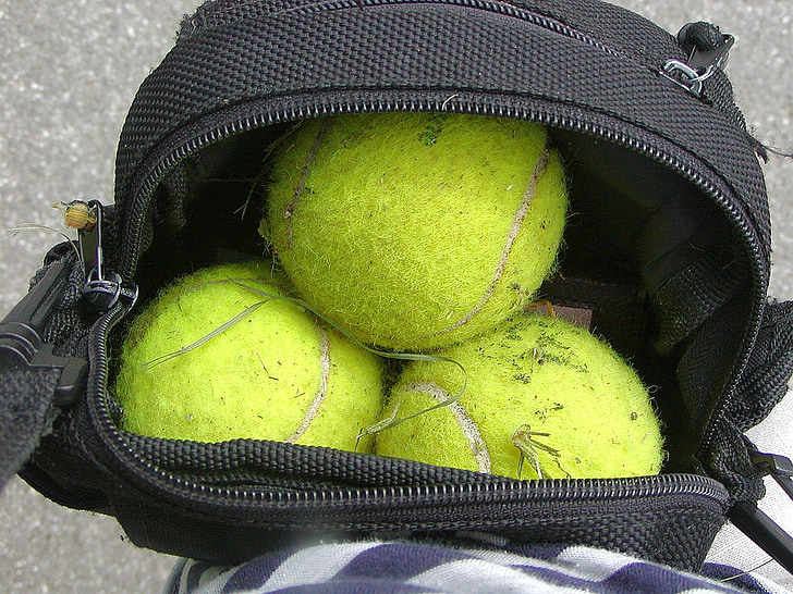bola, jogo, tênis, movimento, Verão, usado