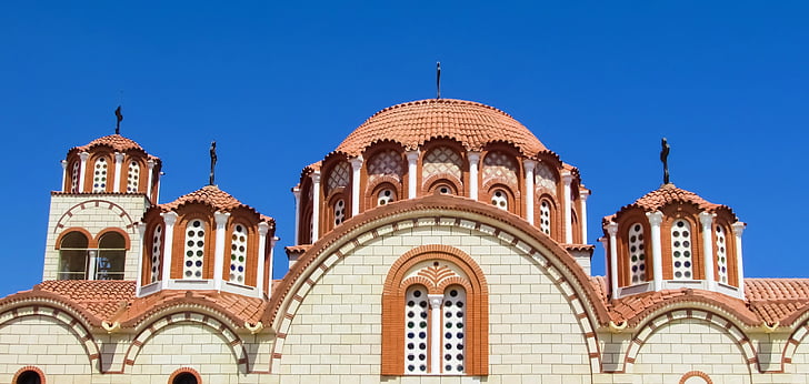 Cyprus, Paralimni, Ayia varvara, kerk, orthodoxe, het platform, religie