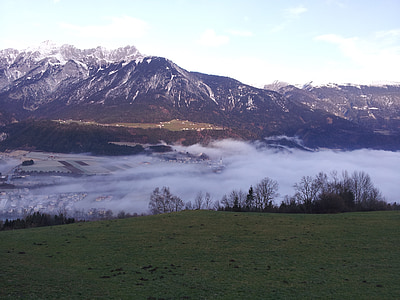 Tirol, Vall Inntal, Àustria, alpí, Vomp, panoràmica, muntanyes
