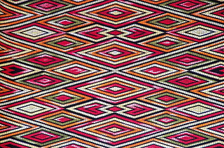 laos, weaving, fabric, relief, tapestry, deco, frame