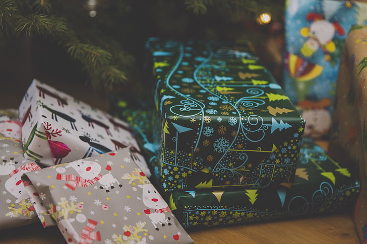 Искусство, Коробка, Празднование, Рождество, Рождественские подарки, Рождественский подарок, Цвет