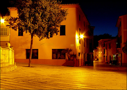 poble, Espanya, edifici, cases, casa, espai, plaça del poble