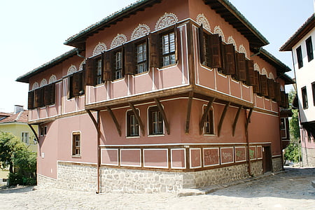 gamla stan, Plovdiv, Bulgarien, historiska, gamla, arkitektur, hus