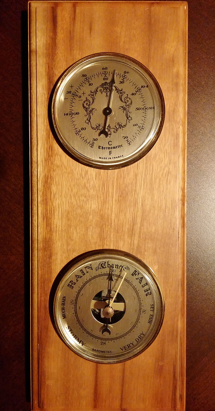 Barometer, meteorologi, termometer, Tryck, instrument, Väder, ändra