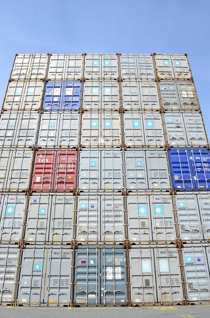 Container, Turm, Wand, Marketing-hub, Hafen, Box, Cargo-container