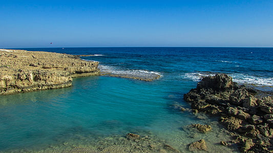 platja de roques, Mar, blau, Costa, l'estiu, Costa, natura