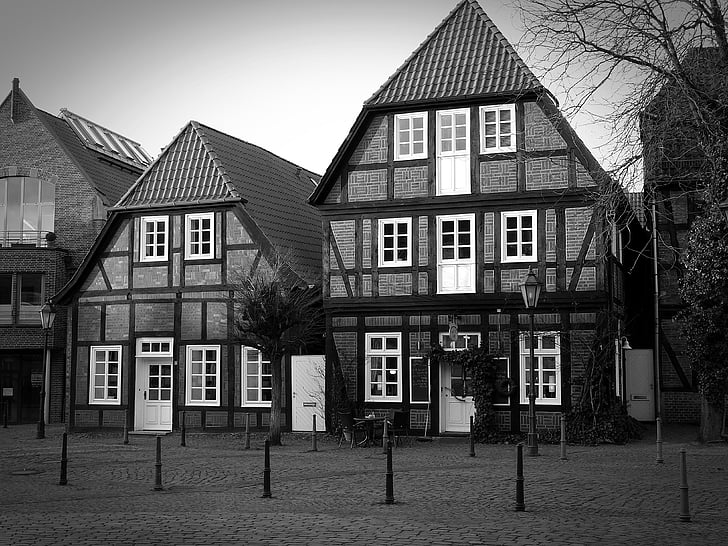 Verden todo, Fachwerkhaus, truss, edificio de madera con marco, conservación del patrimonio histórico