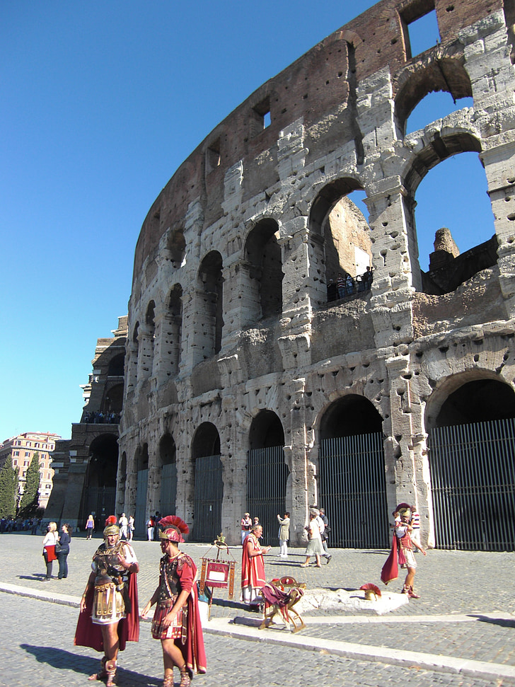 Coliseu, Roma, Itália, Roman, edifício, romanos, velho