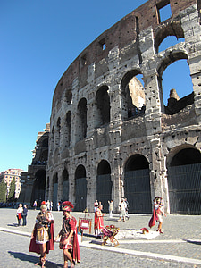 Colisée, Rome, Italie, romain, bâtiment, Romains, vieux