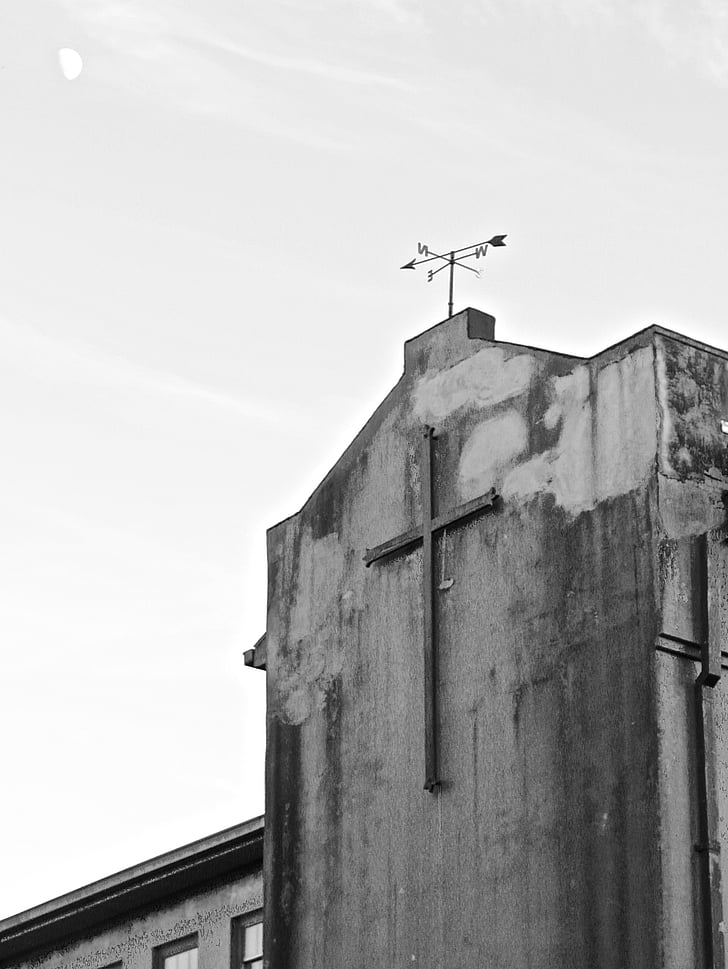 Църква, Савана, САЩ, Черно и бяло, архитектура