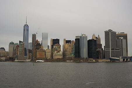 đường chân trời, New york, Trung tâm thương mại thế giới, New York, thành phố New york, NY, Hoa Kỳ