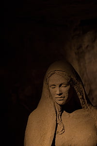 escultura de arena, arena, Maria, mujer, Navidad, Valkenburg
