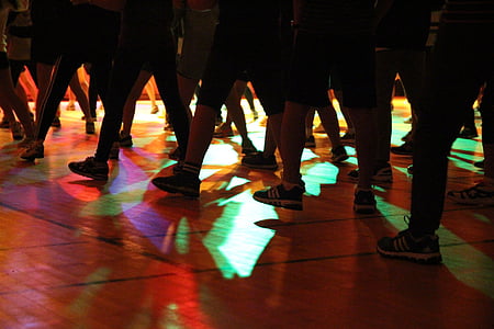 dança, silhueta, efeitos de iluminação, ponte, os pés, revestimento, iluminação